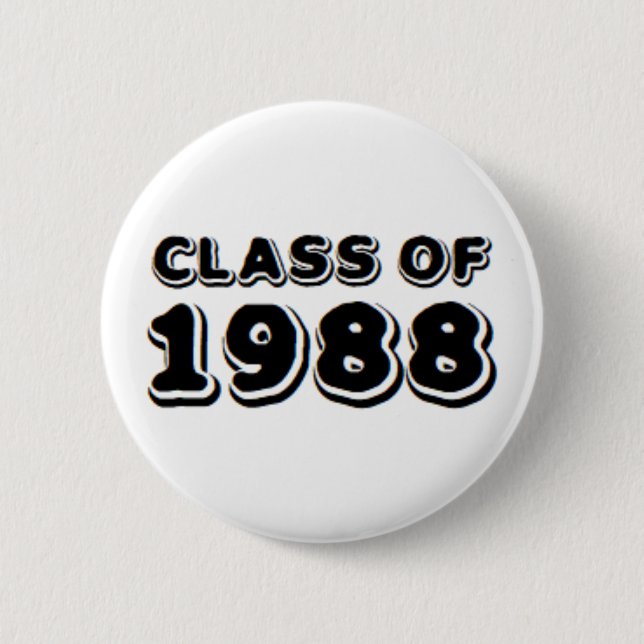 class of 1988 6 cm round badge (Front)