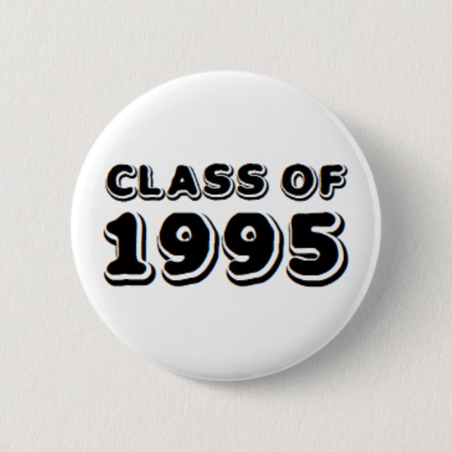 class of 1995 6 cm round badge (Front)