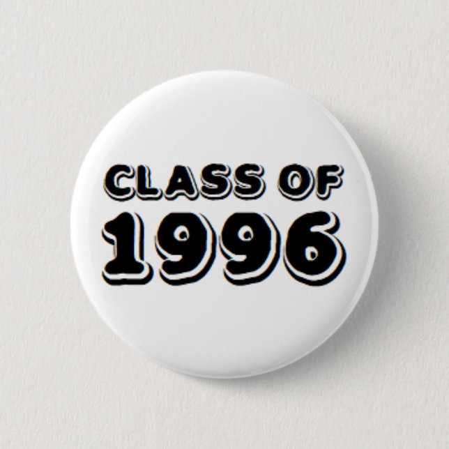 class of 1996  6 cm round badge (Front)