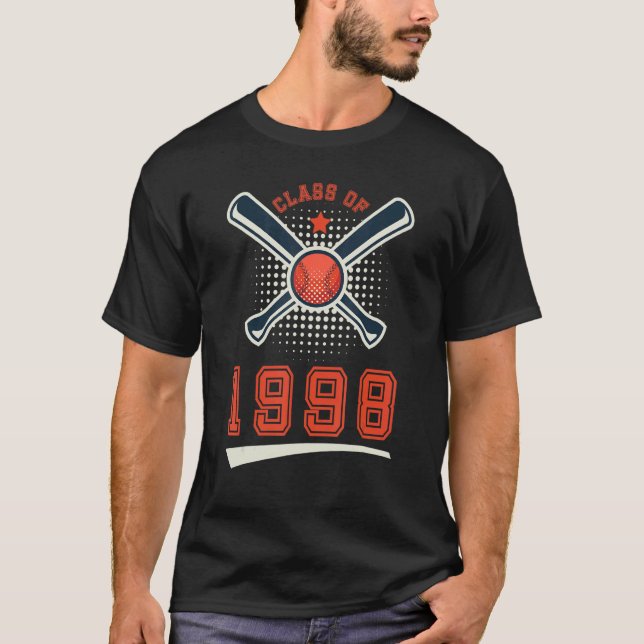 Class of 1998 School Graduation Baseball Player Sp T-Shirt (Front)