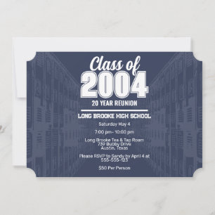 Class of 2004 20 Year High School Reunion Wide Invitation