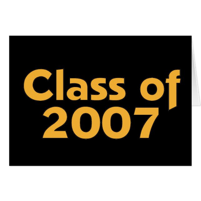 Class of 2007 Black & Orange (Front Horizontal)