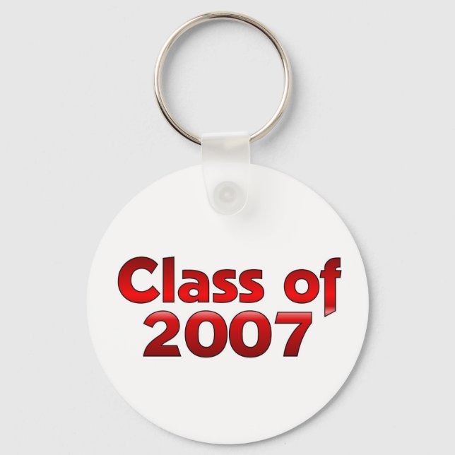 Class of 2007 Red & White Key Ring (Front)
