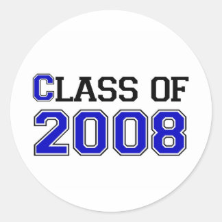 Class of 2008 classic round sticker