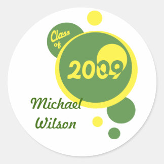 Class of 2009 Bubbles Classic Round Sticker
