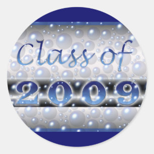Class of 2009 bubbles classic round sticker
