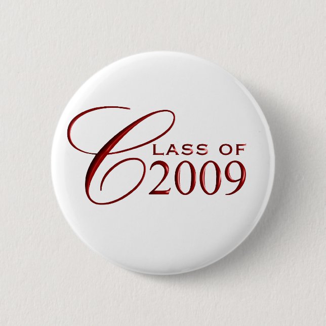 Class of 2009 Graduation 6 Cm Round Badge (Front)