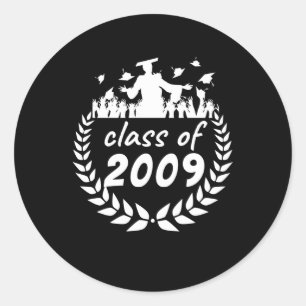 class of 2009 graduation or reunion design by classic round sticker