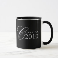 Class of 2010 Graduation Gift Mugs - Black Silver