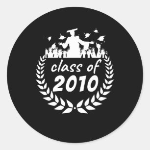 class of 2010 graduation or reunion design by classic round sticker
