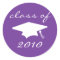 Class Of 2010 Label (Purple Graduation Cap)