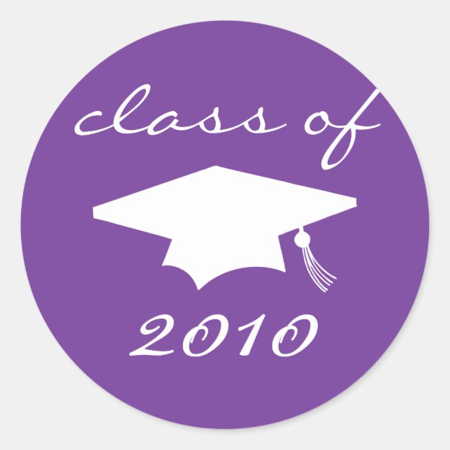 Class Of 2010 Label (Purple Graduation Cap) (Front)