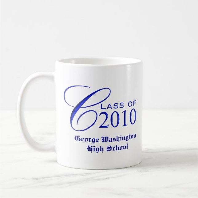 Class of 2010 - Personalised Graduation Gift Mugs (Left)