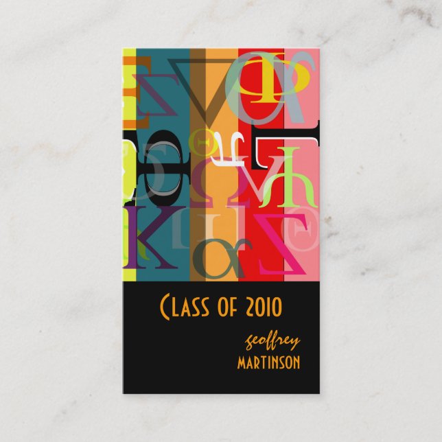 Class of 2010 profile cards (Front)