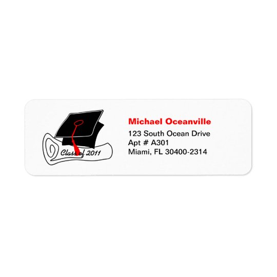 Class of 2011 Address Label Diploma 2