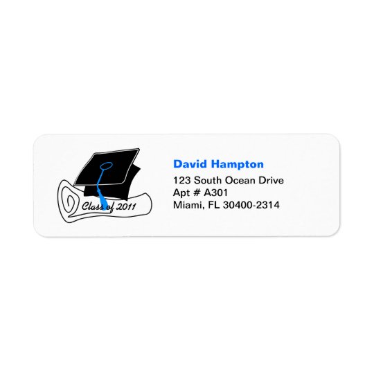 Class of 2011 Address Label Diploma 3