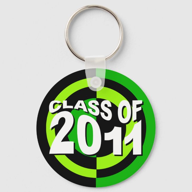Class of 2011 Keychain Green Black (Front)