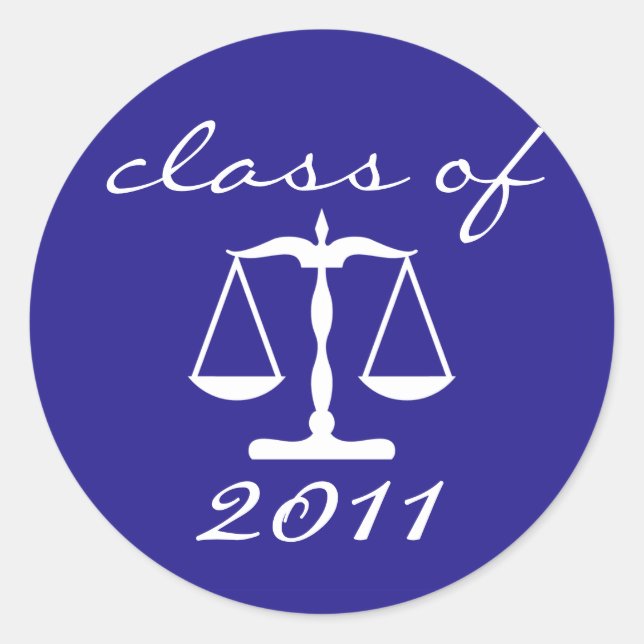 Class Of 2011 Label (Blue Scales Of Justice) (Front)