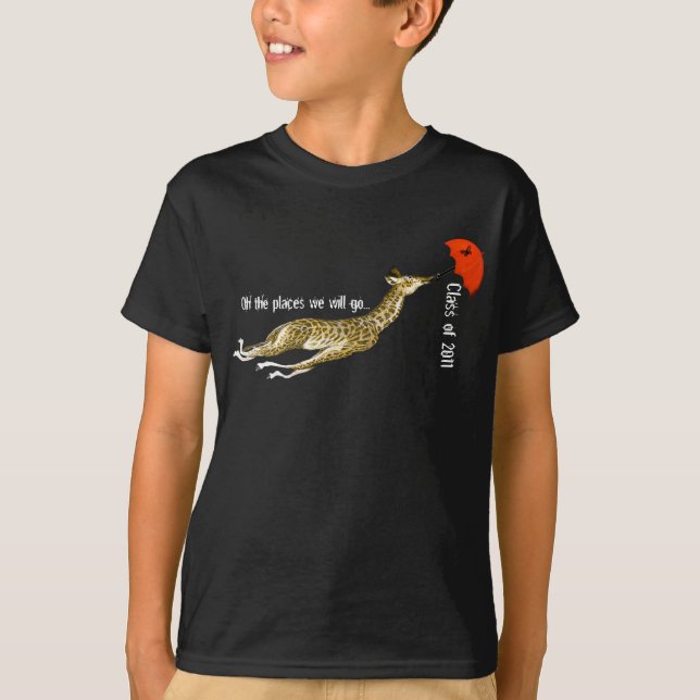 Class of 2011 Whimsical Giraffe Umbrella T-shirts (Front)