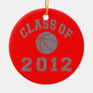 Class Of 2012 Basketball - Grey 2 Ceramic Tree Decoration