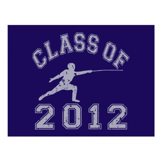 Class Of 2012 Fencing - Grey 2 Postcard