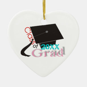 Class of 2012 Grad Graduation cap custom ornaments