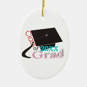 Class of 2012 Grad Graduation cap custom ornaments