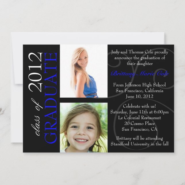 Class of 2012 Graduate Announcement (Front)