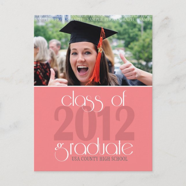 Class of 2012 Graduation Announcement Postcard (Front)