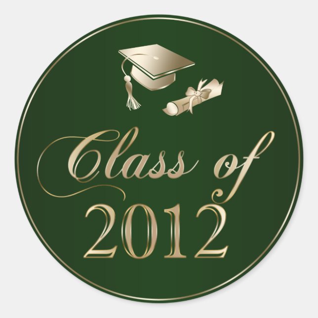 Class of 2012 Graduation Cap & Diploma Seals (Front)