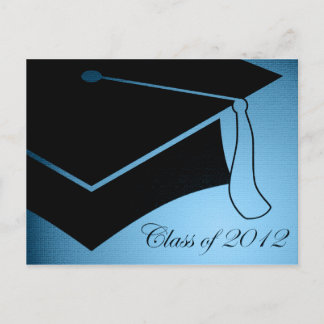 class of 2012 graduation cap invitation postcard