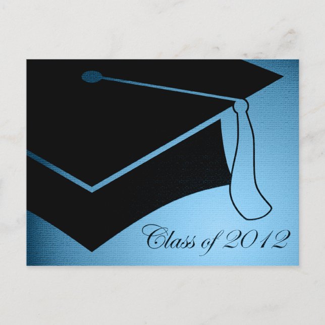 class of 2012 graduation cap invitation postcard (Front)