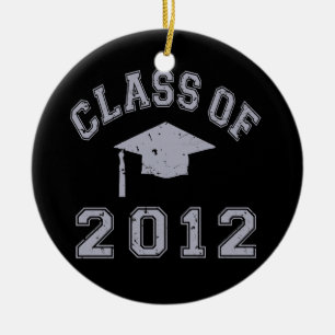 Class Of 2012 Graduation - Grey 2 Ceramic Tree Decoration