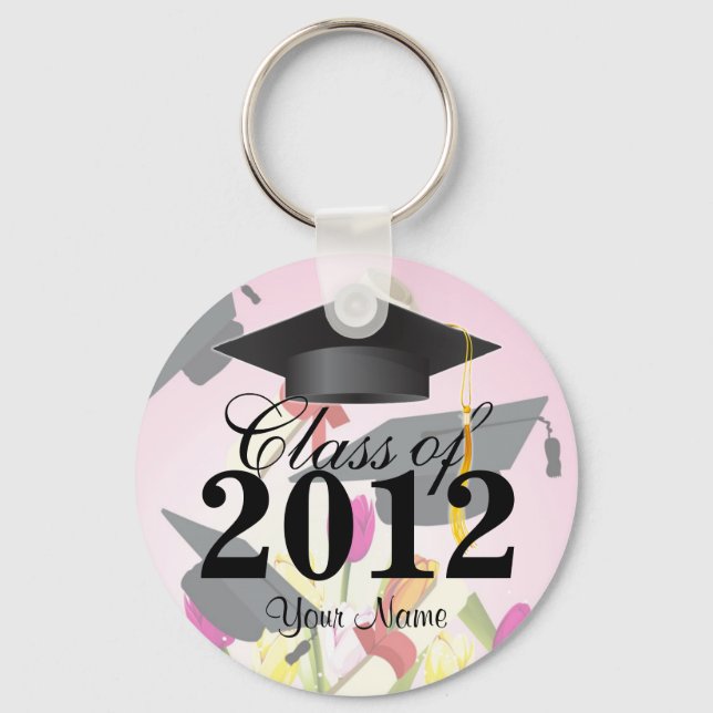 Class of 2012 Graduation Key-Chain Pink Key Ring (Front)