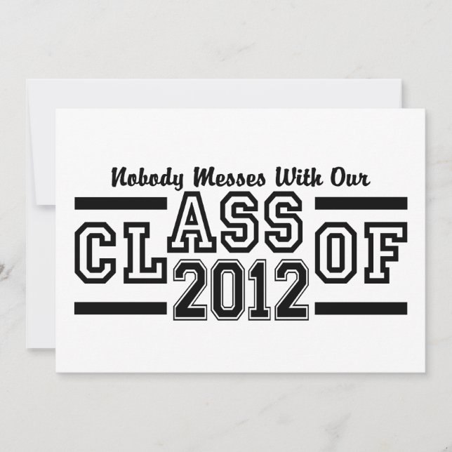 CLASS OF 2012 invitation, customise Invitation (Front)