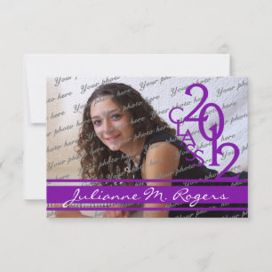 Class of 2012 Photo Purple Invitation
