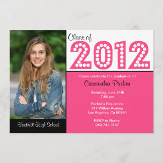 Class of 2012 Pink Graduation SCROLL DOWN for 2013 Invitation