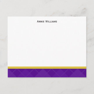 Class of 2012 Purple and Gold Graduation Thank You Card
