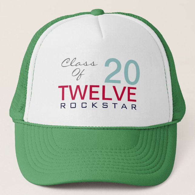 Class of 2012 ROCKSTAR Trucker Hat (Green) (Front)