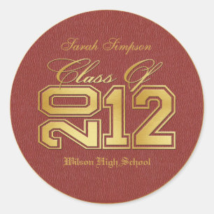 Class of 2012 Stickers (gold)