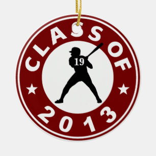 Class Of 2013 Baseball Ceramic Tree Decoration
