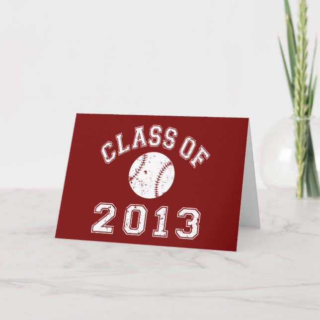 Class Of 2013 Baseball - White Holiday Card (Front)