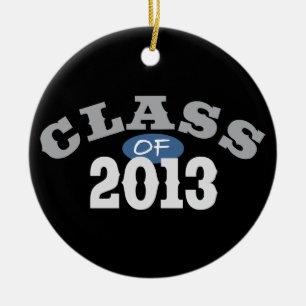Class Of 2013 Blue Ceramic Tree Decoration