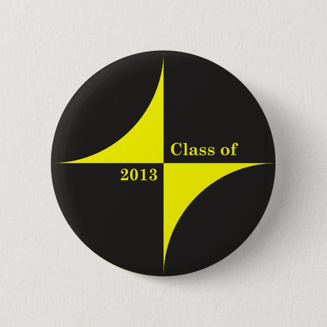 Class of 2013, graduate 6 cm round badge (Front)