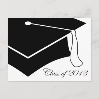 class of 2013 graduation cap invitation postcard