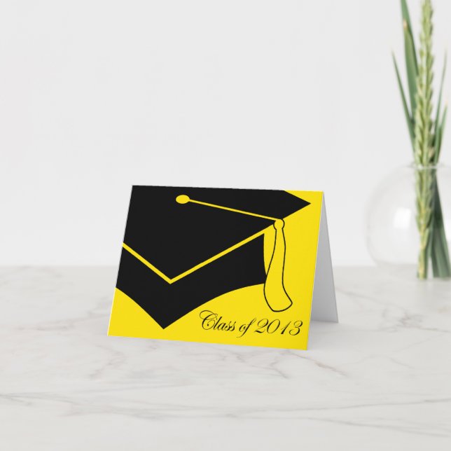 class of 2013 graduation cap thank you card (Front)