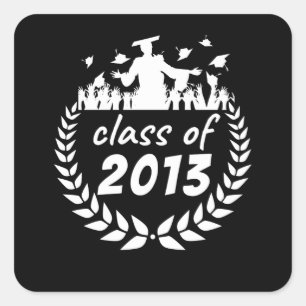 class of 2013 graduation or reunion design by square sticker