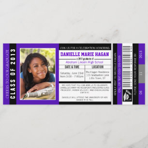 Class of 2013 Graduation VIP Admission Ticket Invitation