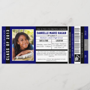 Class of 2013 Graduation VIP Admission Ticket Invitation