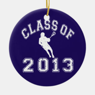 Class Of 2013 Lacrosse Ceramic Tree Decoration